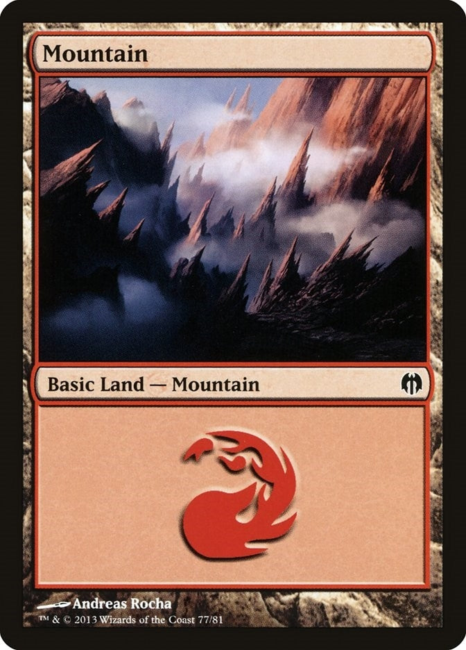 Mountain (77) (77) (Duel Decks: Heroes vs. Monsters)