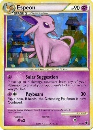 Image for Espeon - 2/90 (HGSS Undaunted - Cracked Ice Holo) (002/090) (Deck Exclusives) - Pokemon