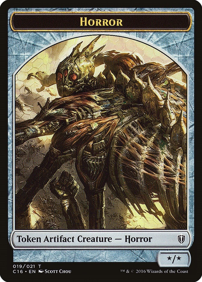 Horror // Thopter Double-Sided Token (19 // 9) (Commander 2016)
