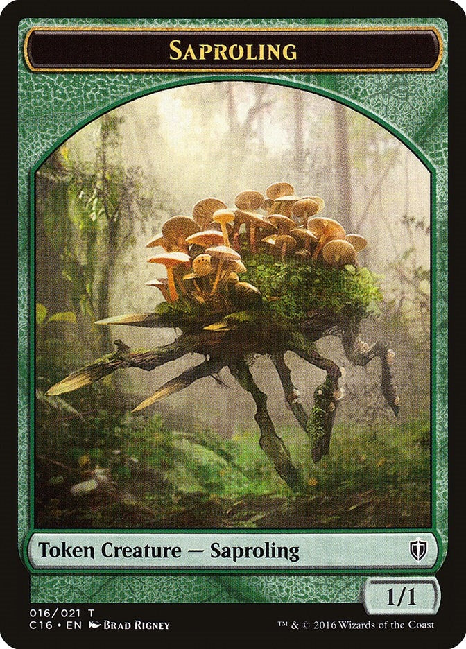 Saproling (016) // Spirit (006) Double-Sided Token (16 // 6) (Commander 2016)