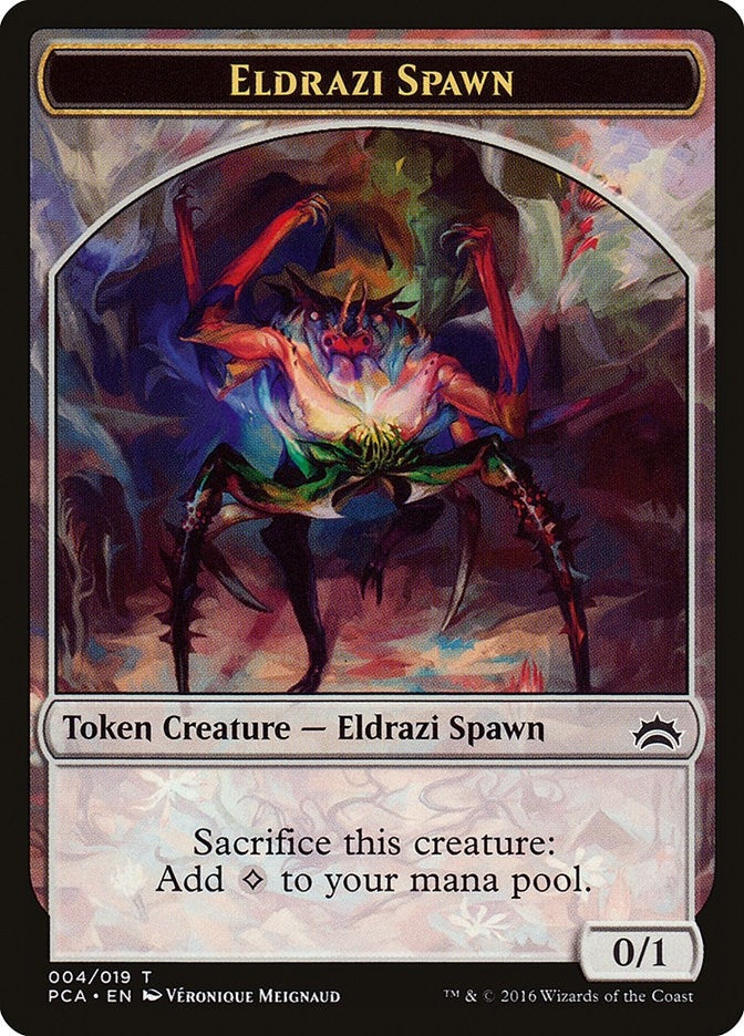 Eldrazi Spawn (004) // Eldrazi Double-Sided Token (4 // 1) (Planechase Anthology)