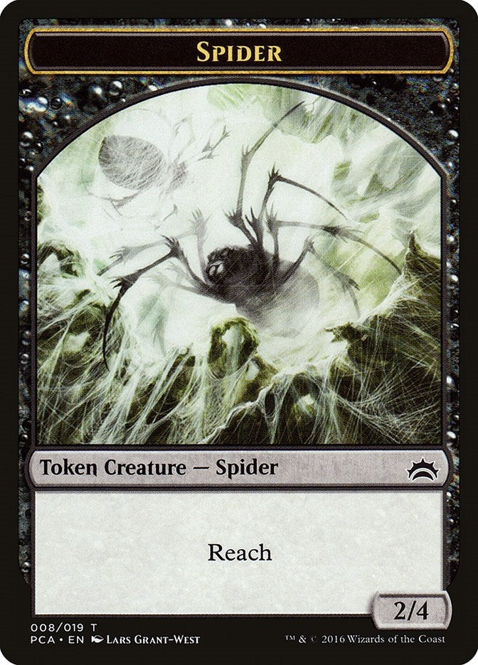 Spider // Saproling Double-Sided Token (8 // 19) (Planechase Anthology)