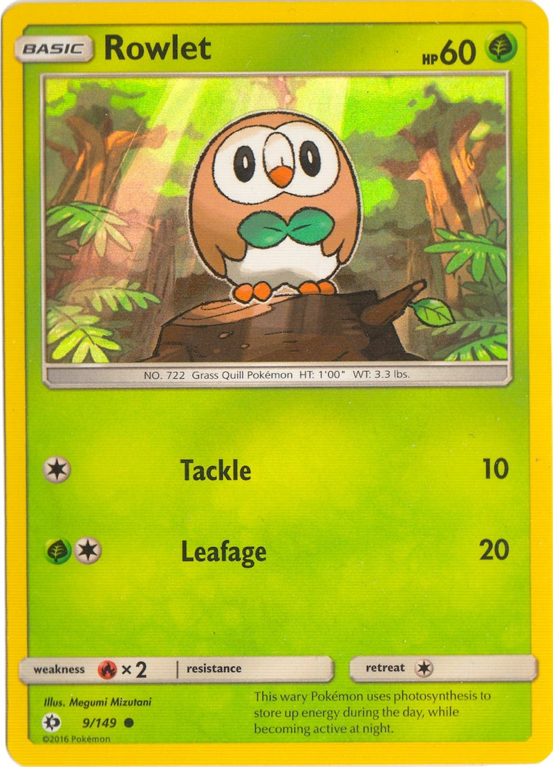 Image for Rowlet - 9/149 (Water Web Holo) (009/149) (Miscellaneous Cards & Products) - Pokemon