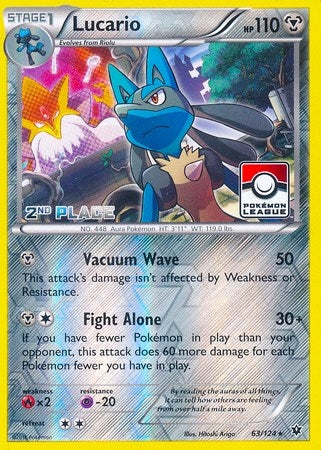 Image for Lucario - 63/124 (Pokemon League) [2nd Place] (063/124) (League & Championship Cards) - Pokemon