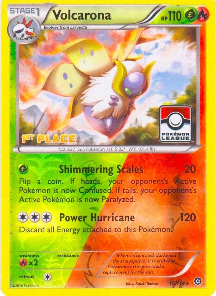 Image for Volcarona - 15/114 (Pokemon League) [1st Place] (015/114) (League & Championship Cards) - Pokemon