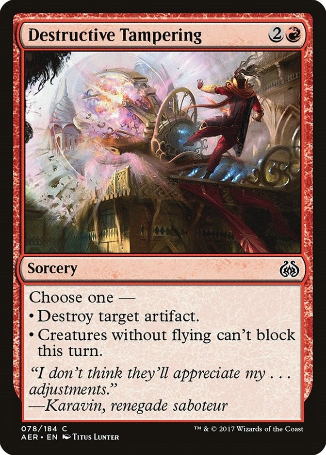 Image for Destructive Tampering (78) (Aether Revolt) - Magic: The Gathering