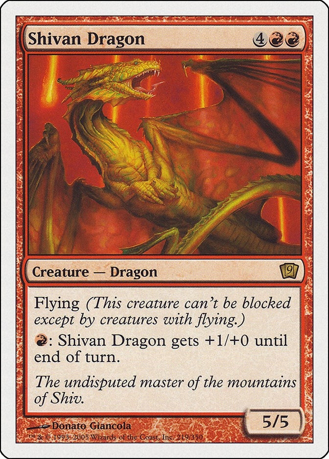 Shivan Dragon (219) (9th Edition)