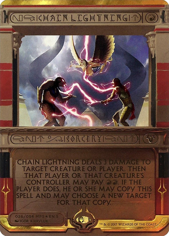 Chain Lightning (26) (Masterpiece Series: Amonkhet Invocations)