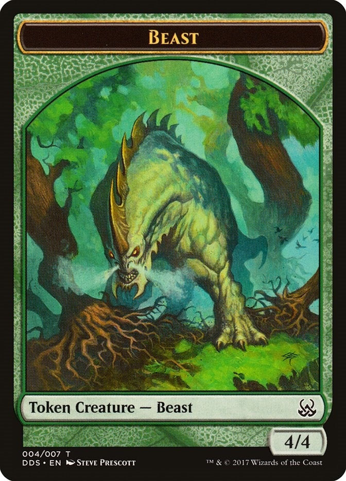Beast Token (4) (Duel Decks: Mind vs. Might)
