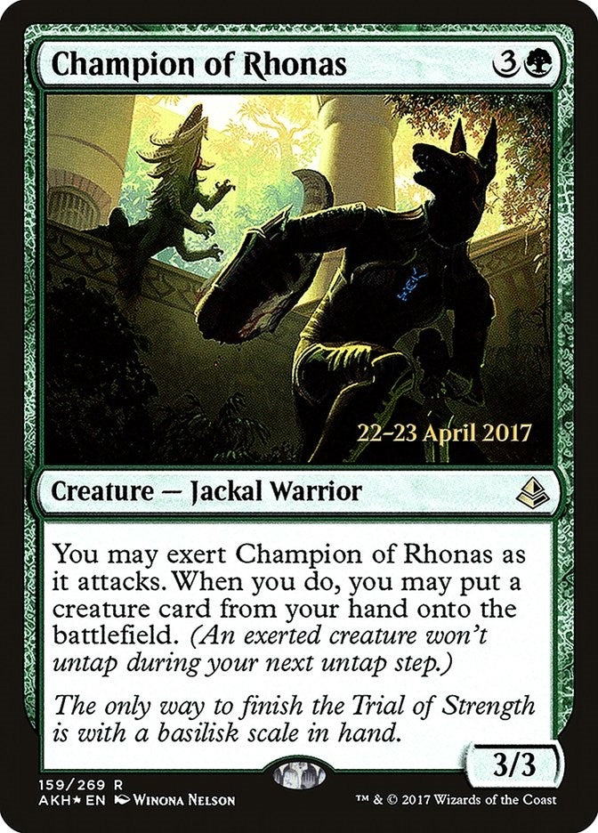 Champion of Rhonas (159) (Prerelease Cards)