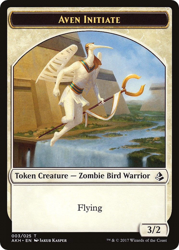 Aven Initiate // Snake Double-Sided Token (3 // 23) (Amonkhet)
