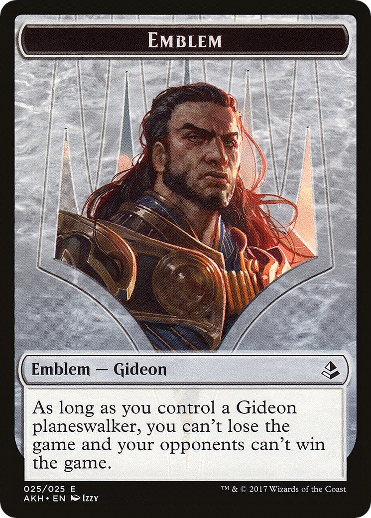Emblem - Gideon of the Trials // Zombie Double-Sided Token (25 // 20) (Amonkhet)