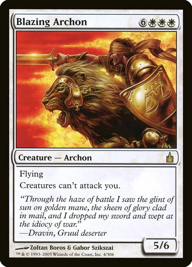 Blazing Archon (4) (Ravnica: City of Guilds)