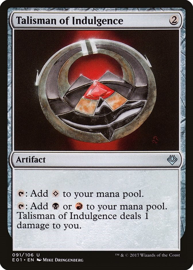 Talisman of Indulgence (91) (Archenemy: Nicol Bolas)