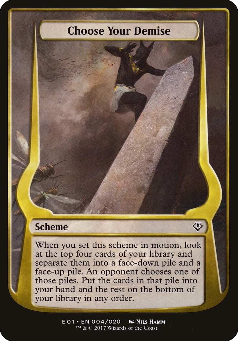 Choose Your Demise (Archenemy: Nicol Bolas) (4) (Oversize Cards)