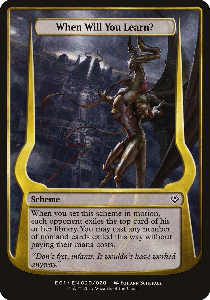 Image for When Will You Learn? (Archenemy: Nicol Bolas) (20) - Magic: The Gathering