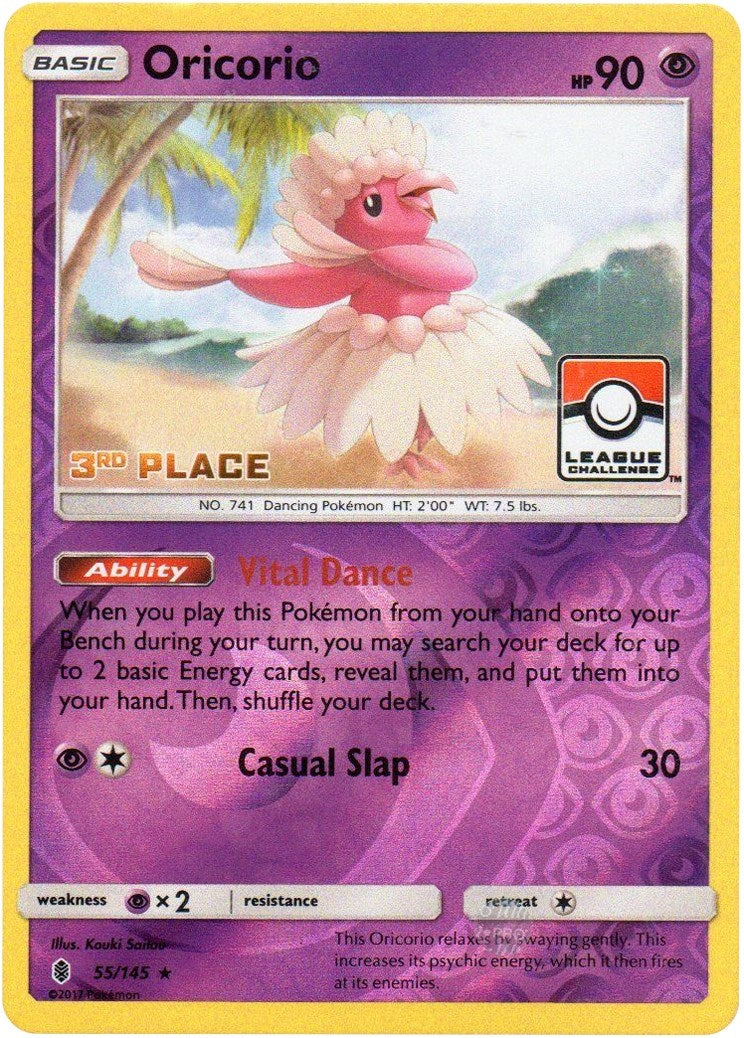Image for Oricorio - 55/145 (League Challenge) [3rd Place] (055/145) (League & Championship Cards) - Pokemon