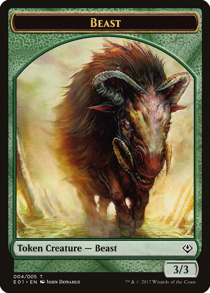 Beast (004) // Soldier Double-sided Token (4 // 1) (Archenemy: Nicol Bolas)