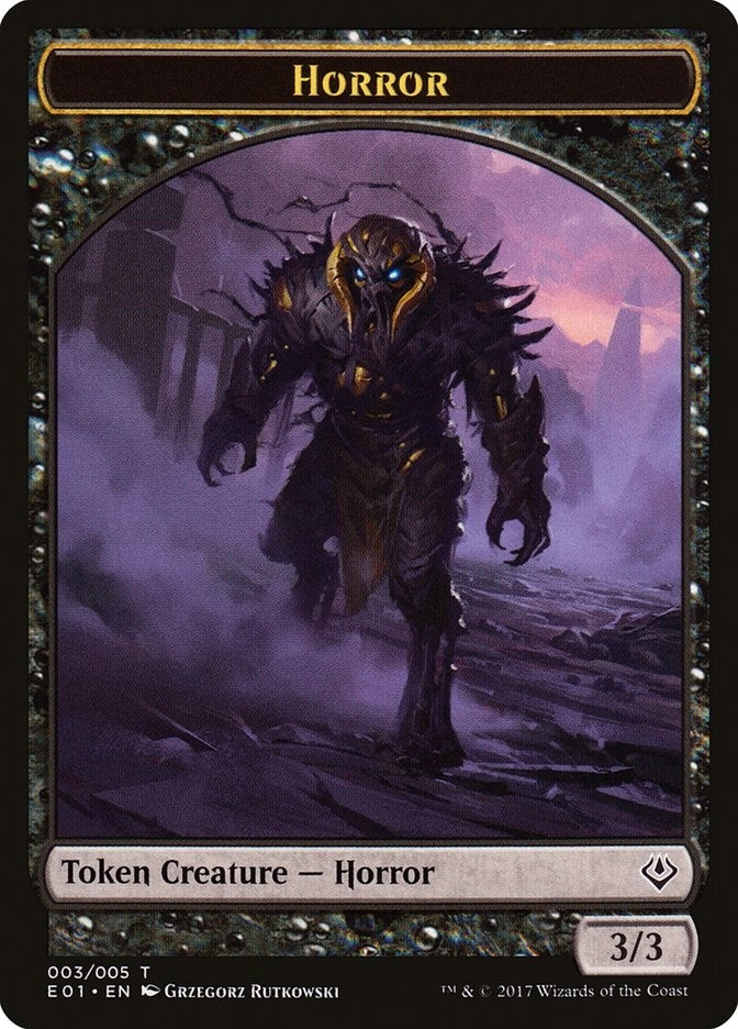 Horror // Zombie Double-Sided Token (3) (Archenemy: Nicol Bolas)