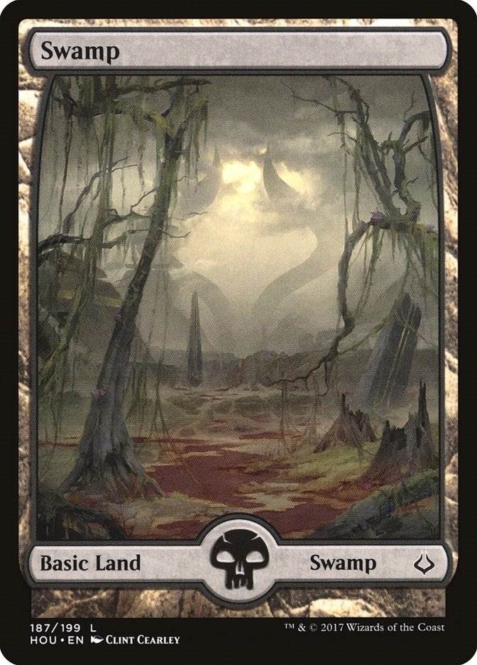Swamp (187) - Full Art (187) (Hour of Devastation)