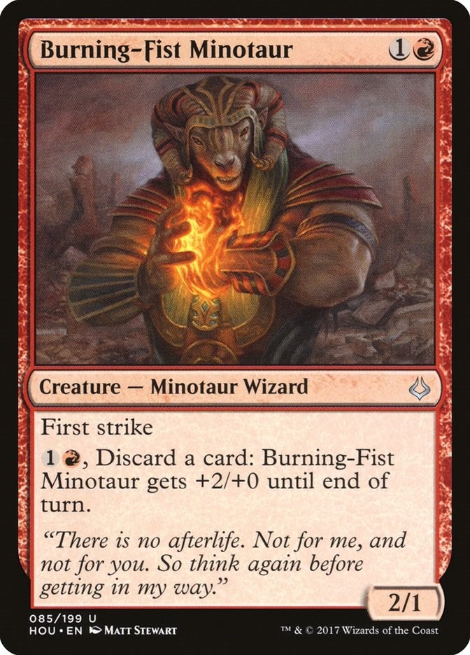 Burning-Fist Minotaur (85) (Hour of Devastation)