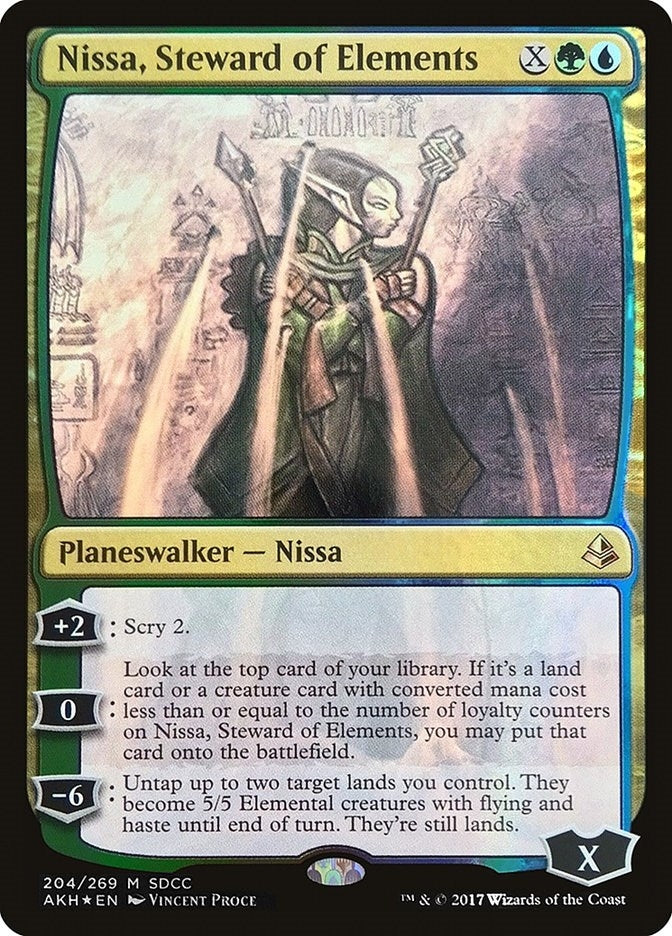 Nissa, Steward of Elements (SDCC 2017 Exclusive) (204) (Media Promos)