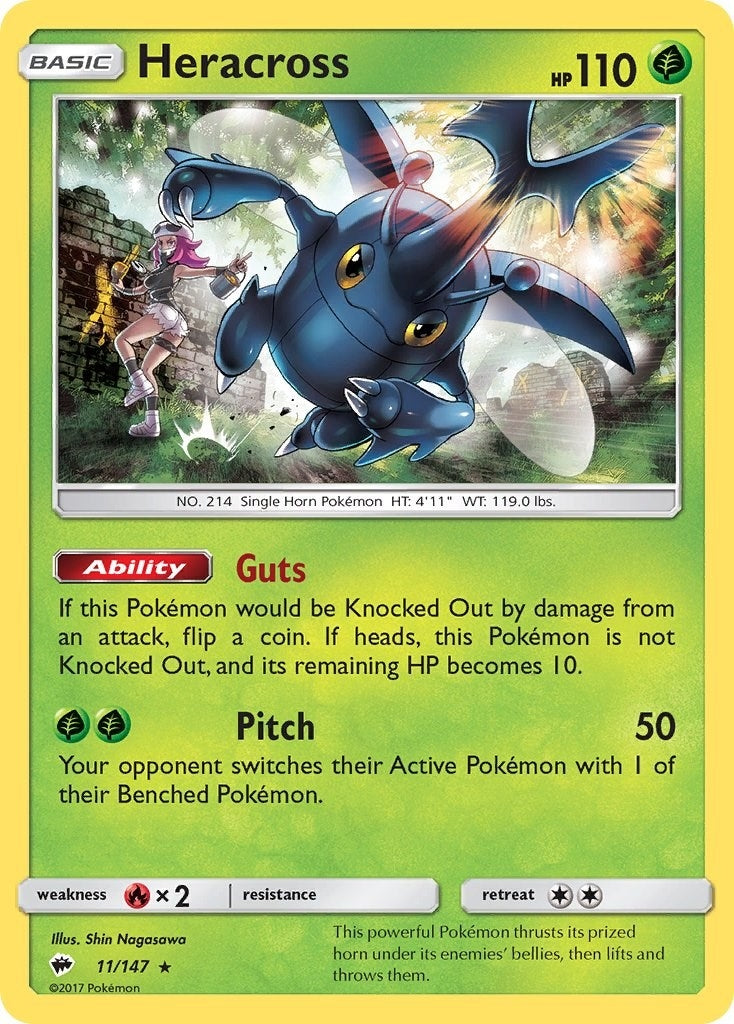 Image for Heracross (11/147) (SM - Burning Shadows) - Pokemon