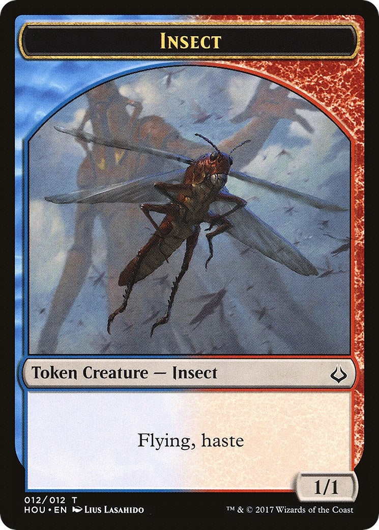 Insect // Warrior Double-Sided Token (12 // 17) (Hour of Devastation)
