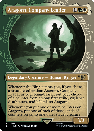 Aragorn, Company Leader (LTR-316) - The Lord of the Rings: Tales of Middle-earth: (Showcase) (Borderless)