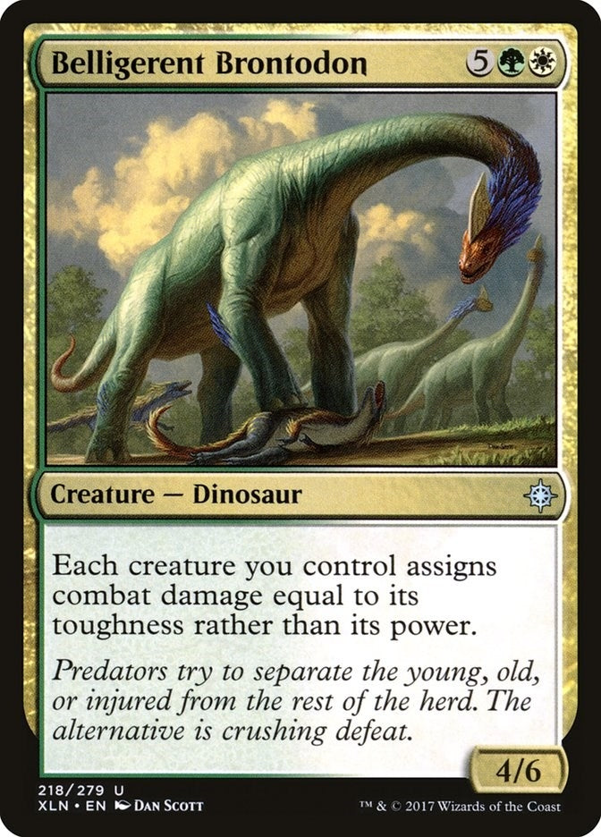 Belligerent Brontodon (218) (Ixalan)