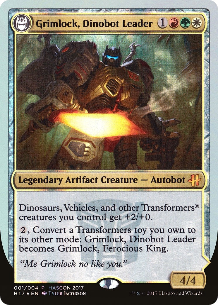 Grimlock, Dinobot Leader // Grimlock, Ferocious King (1) (Media Promos)