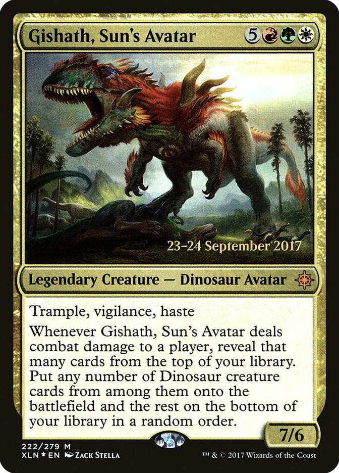 Gishath, Sun's Avatar (XLN) (222) (Prerelease Cards)