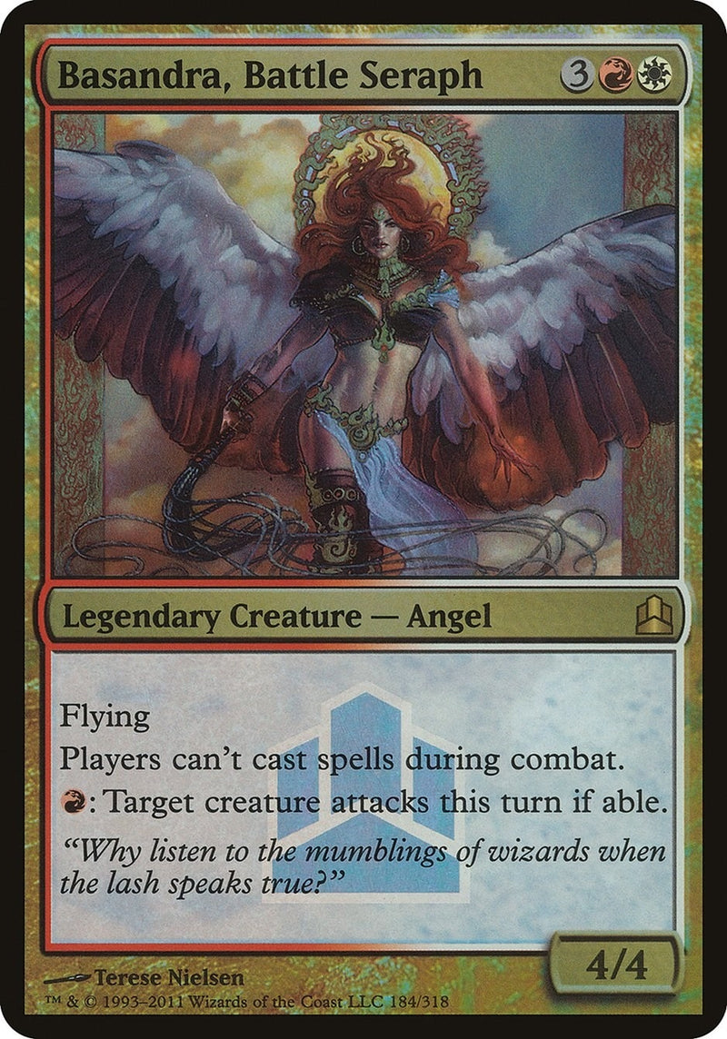 Basandra, Battle Seraph (Commander Launch Promo) (184) (Oversize Cards)