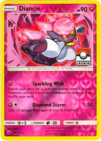 Image for Diancie - 94/147 (Pokemon League) (094/147) (League & Championship Cards) - Pokemon