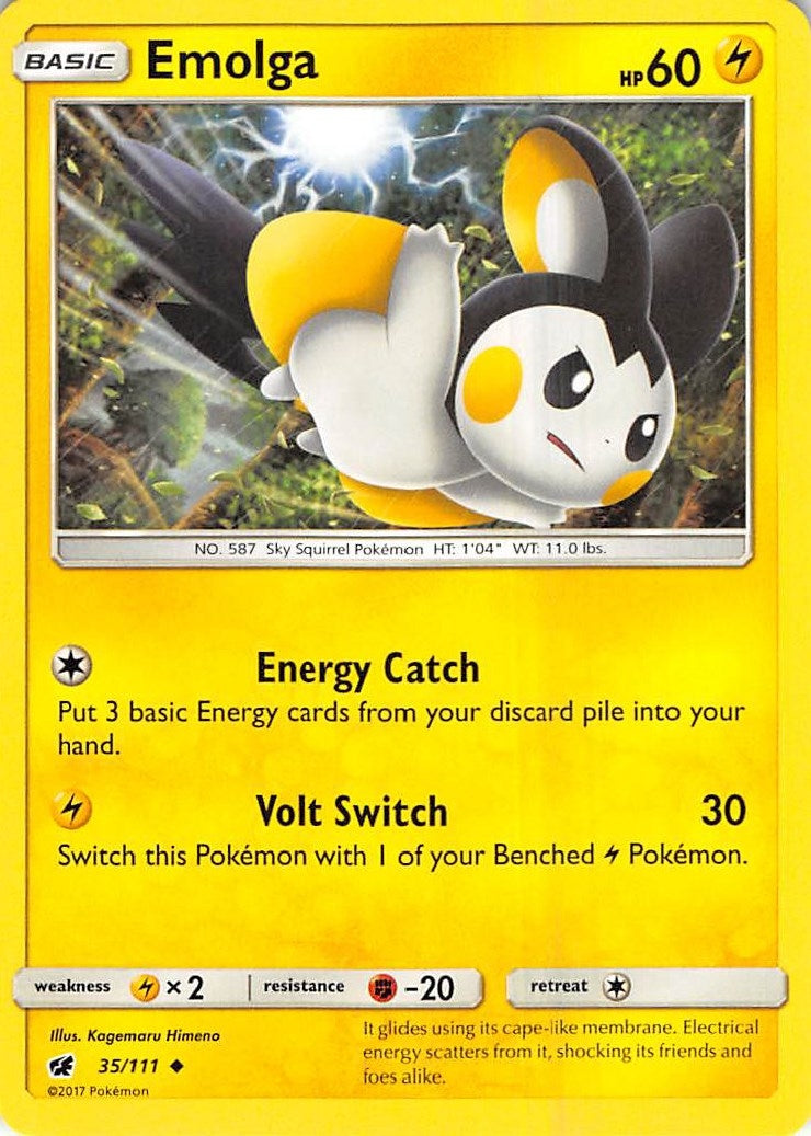 Image for Emolga (35/111) (SM - Crimson Invasion) - Pokemon