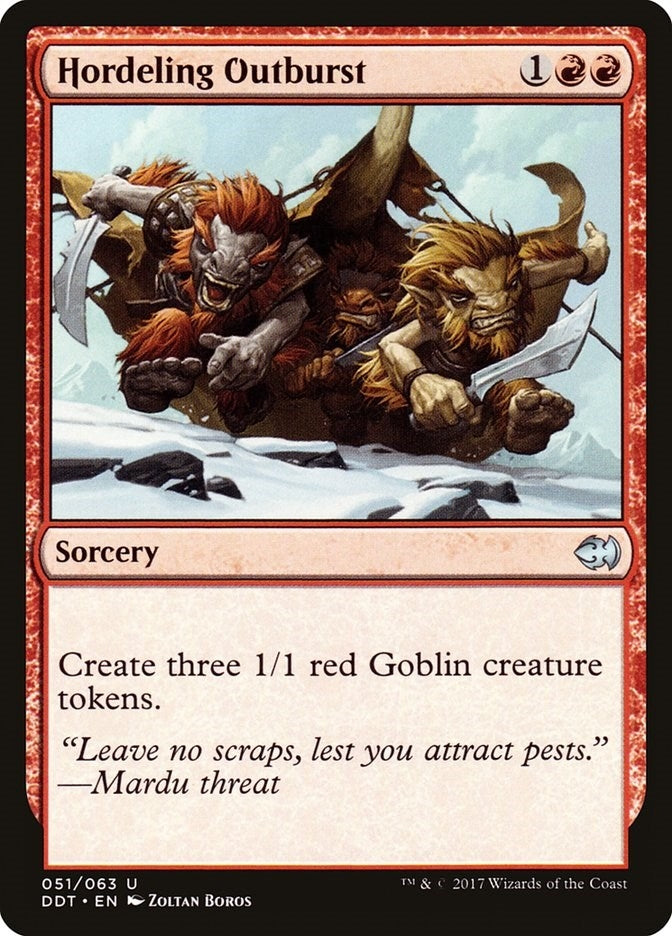 Hordeling Outburst (51) (Duel Decks: Merfolk vs. Goblins)