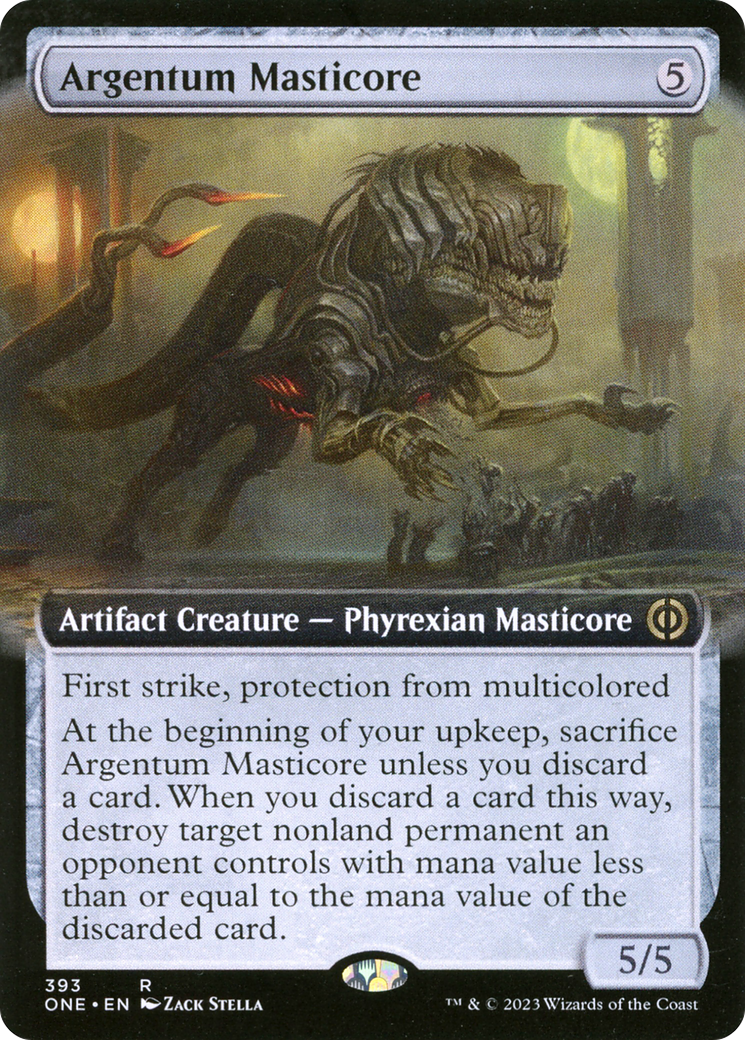Argentum Masticore (Extended Art) (393) (Phyrexia: All Will Be One)