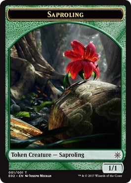 Saproling // Treasure (010) Double-Sided Token (1 // 10) (Explorers of Ixalan)