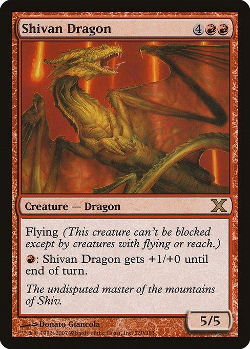 Image for Shivan Dragon (230) [10E]