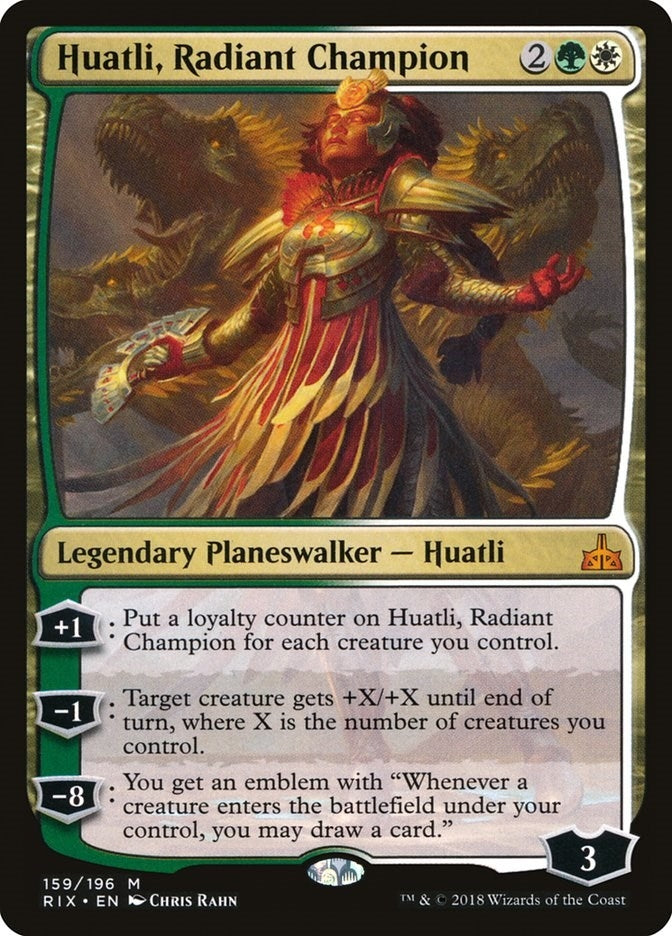 Huatli, Radiant Champion (159) (Rivals of Ixalan)