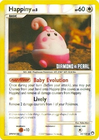 Image for Happiny - 52/123 [Diamond & Pearl] (052/123) (Burger King Promos) - Pokemon