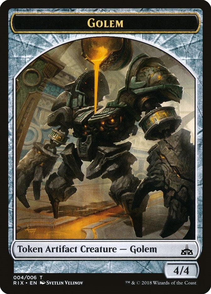 Golem Token (004) (4) (Rivals of Ixalan)