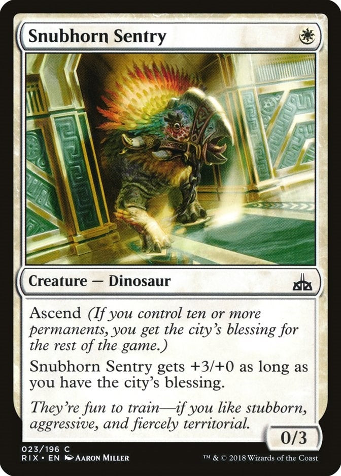 Snubhorn Sentry (23) (Rivals of Ixalan)