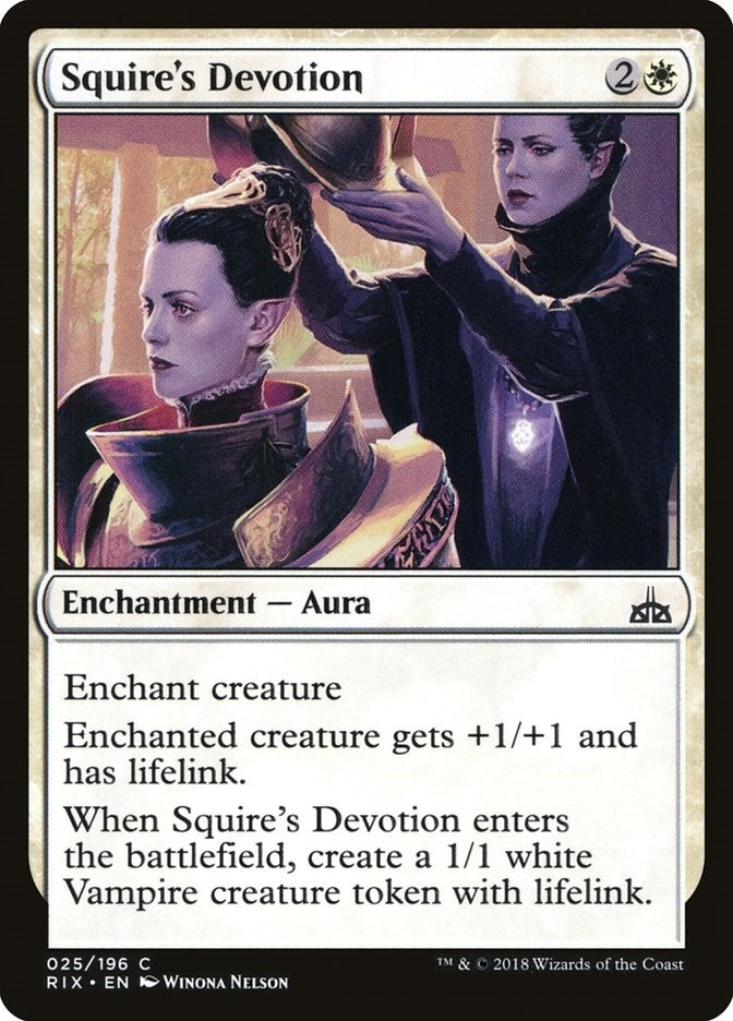 Squire's Devotion (25) (Rivals of Ixalan)