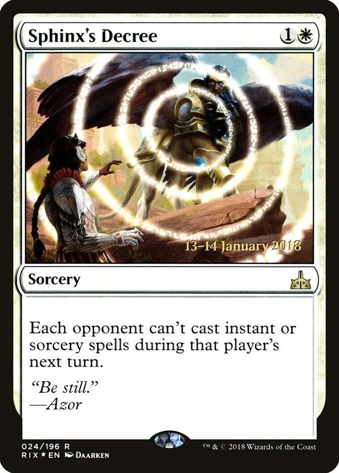 Sphinx's Decree (24) (Prerelease Cards)