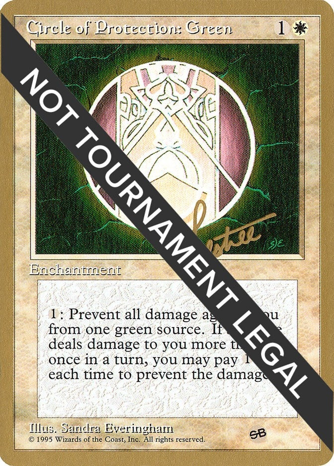 Circle of Protection: Green - 1996 Bertrand Lestree (4ED) (SB) (World Championship Decks)