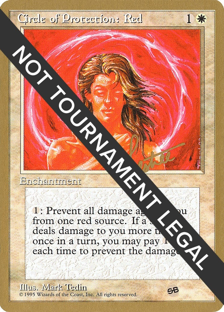 Circle of Protection: Red - 1996 Bertrand Lestree (4ED) (SB) (World Championship Decks)