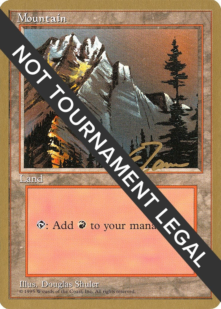 Mountain (A) - 1996 Eric Tam (4ED) (World Championship Decks)