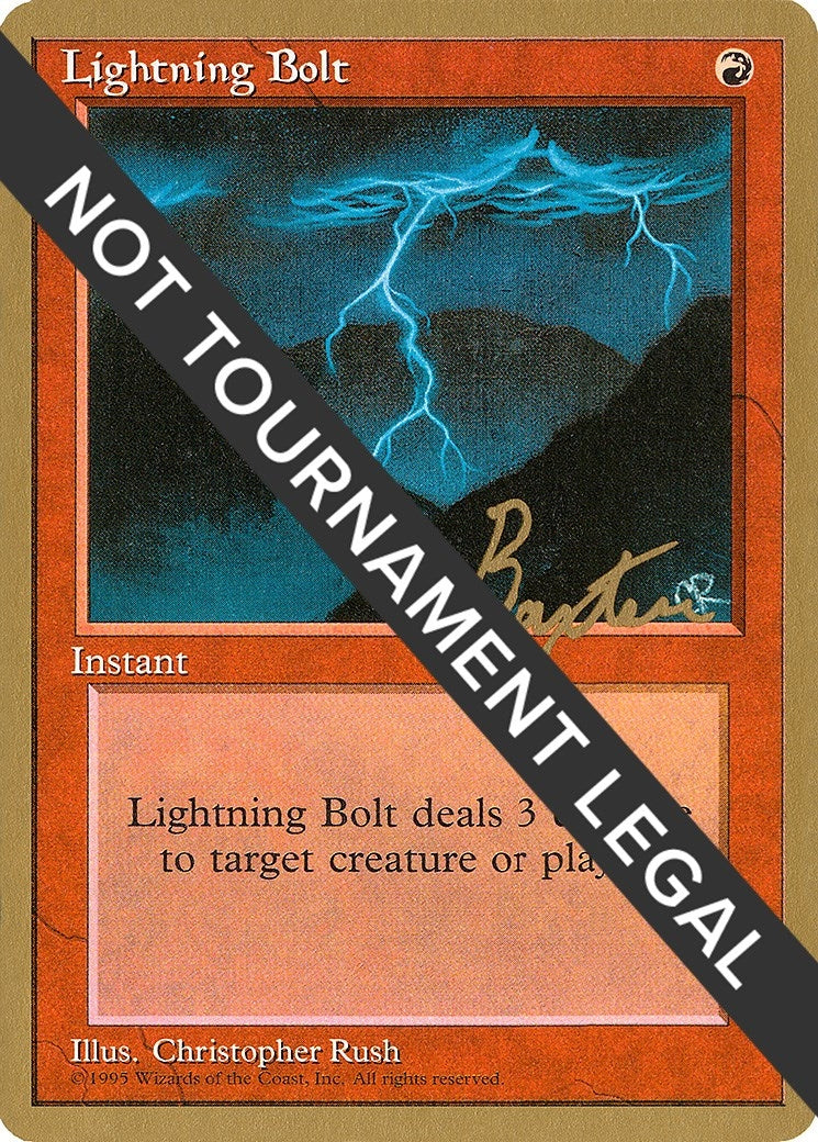 Lightning Bolt - 1996 George Baxter (4ED) (World Championship Decks)