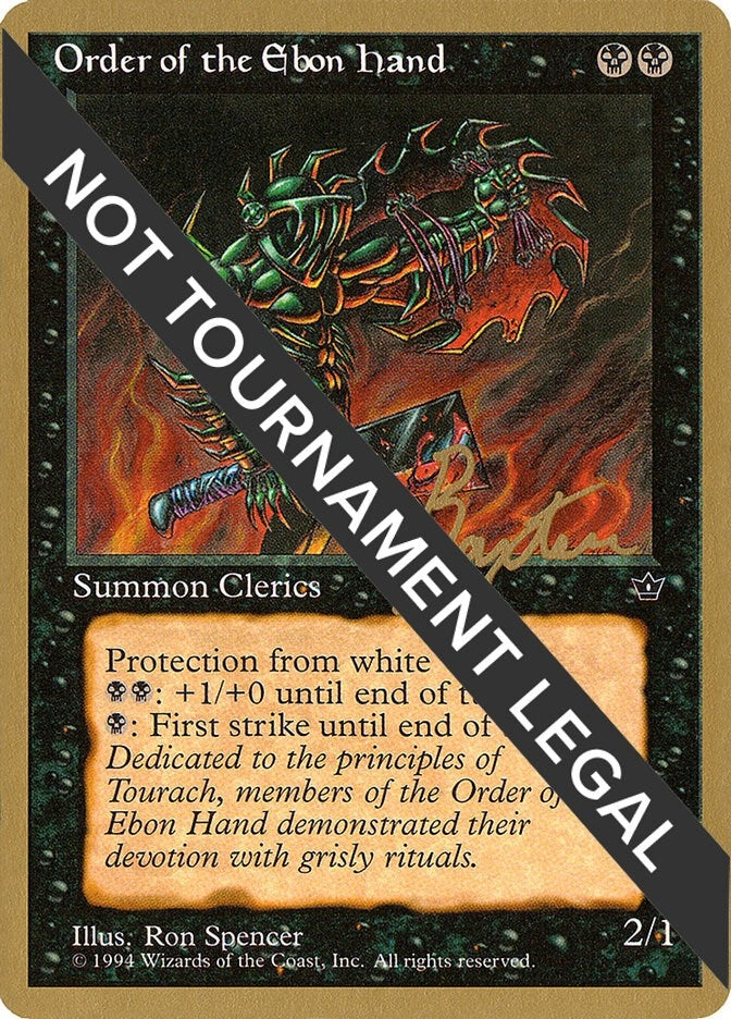 Order of the Ebon Hand (Spencer) - 1996 George Baxter (FEM) (World Championship Decks)